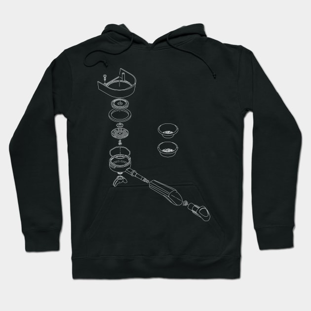 Portafilter Exploded View Hoodie by TheFlying6